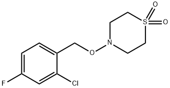 4-[(2-CHLORO-4-FLUOROBENZYL)OXY]-1LAMBDA6,4-THIAZINANE-1,1-DIONE Struktur