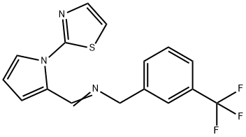 N-((E)-[1-(1,3-THIAZOL-2-YL)-1H-PYRROL-2-YL]METHYLIDENE)-N-[3-(TRIFLUOROMETHYL)BENZYL]AMINE Struktur