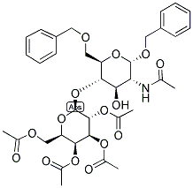 BENZYL 2-ACETAMIDO-6-O-BENZYL-4-(2,3,4,6-TETRA-O-ACETYL-BETA-D-GALACTOPYRANOSYL)-2-DEOXY-ALPHA-D-GLUCOPYRANOSIDE Struktur