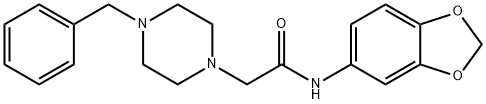 N-(1,3-BENZODIOXOL-5-YL)-2-(4-BENZYLPIPERAZINO)ACETAMIDE Struktur