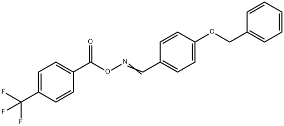 1-(BENZYLOXY)-4-[(([4-(TRIFLUOROMETHYL)BENZOYL]OXY)IMINO)METHYL]BENZENE Struktur