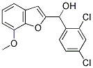 (2,4-DICHLOROPHENYL)(7-METHOXY-1-BENZOFURAN-2-YL)METHANOL Struktur