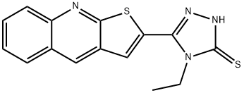 4-ETHYL-5-THIENO[2,3-B]QUINOLIN-2-YL-4H-1,2,4-TRIAZOL-3-YLHYDROSULFIDE Struktur