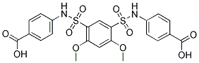 4,6-DIMETHOXY-N,N'-BIS(4-CARBOXYPHENYL)BENZENE-1,3-DISULFONAMIDE Struktur