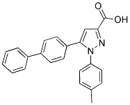 5-(1,1'-BIPHENYL-4-YL)-1-(4-METHYLPHENYL)-1H-PYRAZOLE-3-CARBOXYLIC ACID Struktur