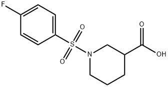 1-[(4-FLUOROPHENYL)SULFONYL]PIPERIDINE-3-CARBOXYLIC ACID Struktur