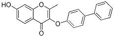 3-(BIPHENYL-4-YLOXY)-7-HYDROXY-2-METHYL-CHROMEN-4-ONE Struktur