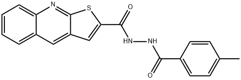 N'-(4-METHYLBENZOYL)THIENO[2,3-B]QUINOLINE-2-CARBOHYDRAZIDE Struktur