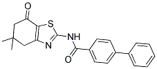 N-(5,5-DIMETHYL-7-OXO-4,5,6,7-TETRAHYDRO-1,3-BENZOTHIAZOL-2-YL)-1,1'-BIPHENYL-4-CARBOXAMIDE Struktur