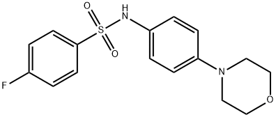 4-FLUORO-N-(4-MORPHOLINOPHENYL)BENZENESULFONAMIDE Struktur