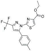 ETHYL 2-[5-(4-METHYLPHENYL)-3-(TRIFLUOROMETHYL)-1H-PYRAZOL-1-YL]-1,3-THIAZOLE-4-CARBOXYLATE Struktur