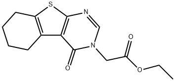 (4-OXO-5,6,7,8-TETRAHYDRO-4 H-BENZO[4,5]THIENO[2,3-D ]PYRIMIDIN-3-YL)-ACETIC ACID ETHYL ESTER Struktur