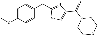 [2-(4-METHOXYBENZYL)-1,3-THIAZOL-4-YL](MORPHOLINO)METHANONE Struktur