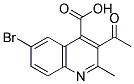 3-ACETYL-6-BROMO-2-METHYL-QUINOLINE-4-CARBOXYLIC ACID Struktur