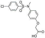 [4-[(4-CHLORO-BENZENESULFONYL)-METHYL-AMINO]-PHENOXY]-ACETIC ACID Struktur