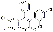 6-CHLORO-3(2',4'-DICHLOROPHENYL)-7-METHYL-4-PHENYLCOUMARIN Struktur