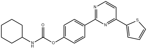 4-[4-(2-THIENYL)-2-PYRIMIDINYL]PHENYL N-CYCLOHEXYLCARBAMATE Struktur