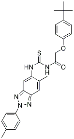 2-(4-TERT-BUTYLPHENOXY)-N-(6-METHYL-2-P-TOLYL-2H-BENZO[D][1,2,3]TRIAZOL-5-YLCARBAMOTHIOYL)ACETAMIDE Struktur