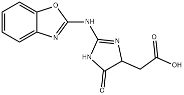 [2-(BENZOOXAZOL-2-YLAMINO)-5-OXO-4,5-DIHYDRO-3H-IMIDAZOL-4-YL]-ACETIC ACID Struktur