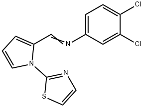 3,4-DICHLORO-N-((E)-[1-(1,3-THIAZOL-2-YL)-1H-PYRROL-2-YL]METHYLIDENE)ANILINE Struktur