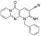 1-BENZYL-2-IMINO-10-OXO-1,10-DIHYDRO-2H-1,9,10A-TRIAZA-ANTHRACENE-3-CARBONITRILE Struktur