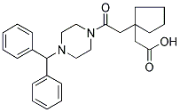 (1-[2-(4-BENZHYDRYL-PIPERAZIN-1-YL)-2-OXO-ETHYL]-CYCLOPENTYL)-ACETIC ACID Struktur