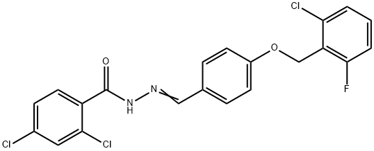 2,4-DICHLORO-N'-((E)-(4-[(2-CHLORO-6-FLUOROBENZYL)OXY]PHENYL)METHYLIDENE)BENZENECARBOHYDRAZIDE Struktur