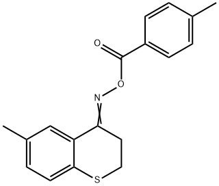 6-METHYL-4-([(4-METHYLBENZOYL)OXY]IMINO)THIOCHROMANE Struktur