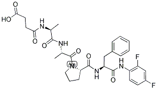 SUC-ALA-ALA-PRO-PHE-2,4-DIFLUOROANILIDE Struktur