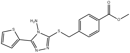 METHYL 4-(([4-AMINO-5-(2-THIENYL)-4H-1,2,4-TRIAZOL-3-YL]SULFANYL)METHYL)BENZENECARBOXYLATE Struktur