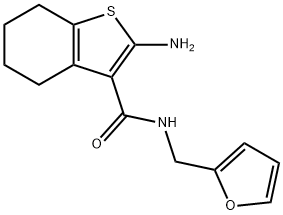 2-AMINO-N-(2-FURYLMETHYL)-4,5,6,7-TETRAHYDRO-1-BENZOTHIOPHENE-3-CARBOXAMIDE Struktur