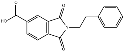 1,3-DIOXO-2-PHENETHYL-2,3-DIHYDRO-1H-ISOINDOLE-5-CARBOXYLIC ACID Struktur