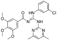 (E)-N-((3-CHLOROPHENYLAMINO)(4,6-DIMETHYLPYRIMIDIN-2-YLAMINO)METHYLENE)-3,4,5-TRIMETHOXYBENZAMIDE Struktur