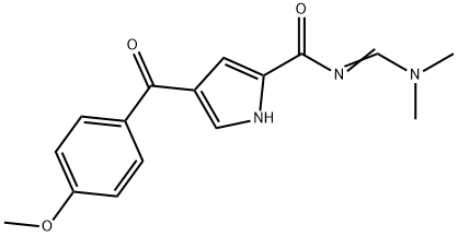 N-[(E)-(DIMETHYLAMINO)METHYLIDENE]-4-(4-METHOXYBENZOYL)-1H-PYRROLE-2-CARBOXAMIDE Struktur