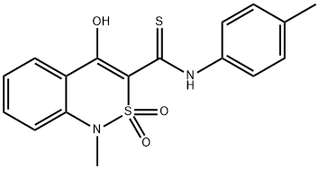 4-HYDROXY-1-METHYL-N-(4-METHYLPHENYL)-2,2-DIOXO-1,2-DIHYDRO-2LAMBDA6,1-BENZOTHIAZINE-3-CARBOTHIOAMIDE Struktur