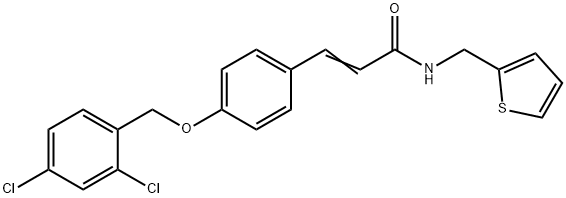 (E)-3-(4-[(2,4-DICHLOROBENZYL)OXY]PHENYL)-N-(2-THIENYLMETHYL)-2-PROPENAMIDE Struktur