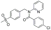 4-CHLORO-N-(4-(METHYLSULPHONYL)BENZYL)-N-(PYRIDIN-2-YL)BENZAMIDE Struktur