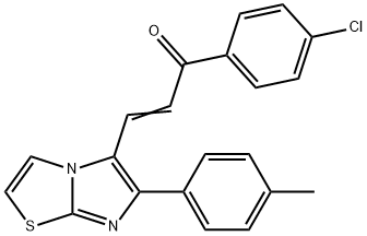 (E)-1-(4-CHLOROPHENYL)-3-[6-(4-METHYLPHENYL)IMIDAZO[2,1-B][1,3]THIAZOL-5-YL]-2-PROPEN-1-ONE Struktur