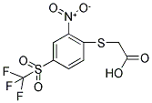 ((2-NITRO-4-[(TRIFLUOROMETHYL)SULFONYL]PHENYL)THIO)ACETIC ACID Struktur