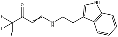 (E)-1,1,1-TRIFLUORO-4-([2-(1H-INDOL-3-YL)ETHYL]AMINO)-3-BUTEN-2-ONE Struktur