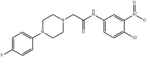 N-(4-CHLORO-3-NITROPHENYL)-2-[4-(4-FLUOROPHENYL)PIPERAZINO]ACETAMIDE Struktur