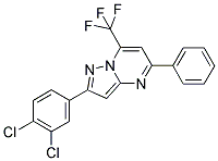 2-(3,4-DICHLOROPHENYL)-5-PHENYL-7-(TRIFLUOROMETHYL)PYRAZOLO[1,5-A]PYRIMIDINE Struktur