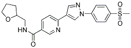 6-[1-(4-(METHYLSULPHONYL)PHENYL)-1H-PYRAZOL-4-YL]-N-(TETRAHYDROFURFURYL)PYRIDINE-3-CARBOXAMIDE Struktur