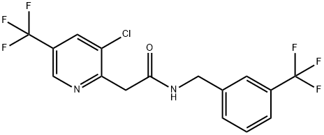 2-[3-CHLORO-5-(TRIFLUOROMETHYL)-2-PYRIDINYL]-N-[3-(TRIFLUOROMETHYL)BENZYL]ACETAMIDE Struktur