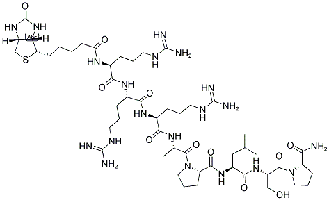 BIOTINYLATED R-R-R-A-P-L-S-P-NH2 Struktur