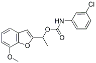 1-(7-METHOXY-1-BENZOFURAN-2-YL)ETHYL N-(3-CHLOROPHENYL)CARBAMATE Struktur