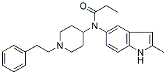 N-[2-METHYL-1H-INDOL-5-YL]-N-[1-(2-PHENYLETHYL)PIPERIDIN-4-YL]PROPANAMIDE Struktur