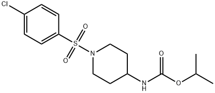 ISOPROPYL N-(1-[(4-CHLOROPHENYL)SULFONYL]-4-PIPERIDINYL)CARBAMATE Struktur