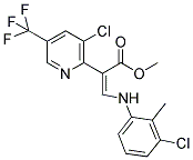 METHYL (Z)-3-(3-CHLORO-2-METHYLANILINO)-2-[3-CHLORO-5-(TRIFLUOROMETHYL)-2-PYRIDINYL]-2-PROPENOATE Struktur