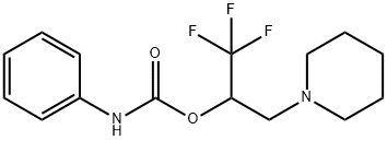 2,2,2-TRIFLUORO-1-(PIPERIDINOMETHYL)ETHYL N-PHENYLCARBAMATE Struktur